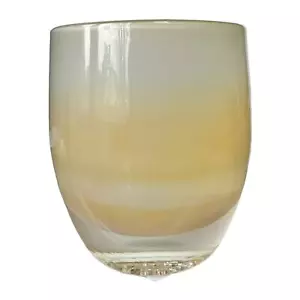Glassybaby Awesome Ain't Easy Hand-blown Candle Holder & 12 Beeswax Candles NEW - Picture 1 of 7