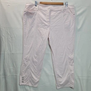 Canda Capri Trousers Women Size 22 Pinkish Tapered Leg 23in Pockets - Picture 1 of 12