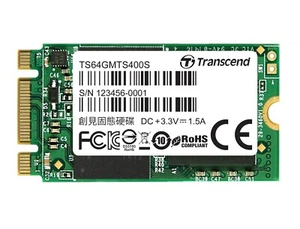Transcend 64GB M.2 NGFF 2242 42mm SATA III 6Gbps SSD 560MB/sec TS64GMTS400S - Picture 1 of 2