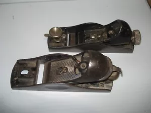 PAIR OF LOW ANGLE BLOCK PLANES NO 60 1/2 & UNMARKED PARTS RESTORATION STANLEY - Picture 1 of 5