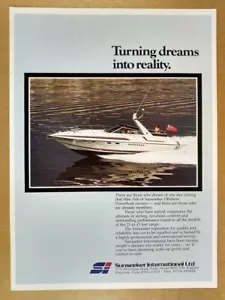 1987 Sunseeker Offshore Powerboat vintage print Ad - Picture 1 of 1