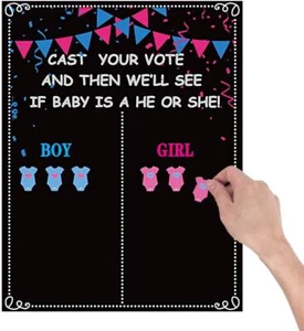 Gender Reveal Games Boy or Girl Game Party Supplies for Voting Use - Picture 1 of 6
