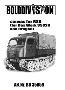 Bolddivision 1/35 Raupenschlepper Ost (RSO) Canvas for Dragon/DasWerk #35026 - Picture 1 of 1