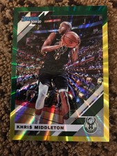 2019-20 Donruss Khris Middleton Holo Green And Yellow Laser Parallel #117 Bucks