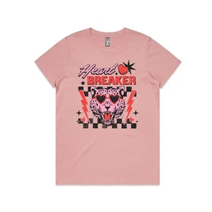 Heartbreaker T-Shirt, Valentine's Day T-Shirt, Retro Leopard T-Shirt Design - Picture 1 of 5