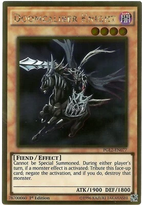  Doomcaliber Knight PGL2-EN077 Gold Rare Yu-Gi-Oh Card 1st Edition New - Image 1 of 3