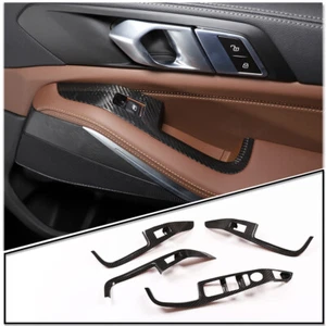 Real Carbon Fiber Window Lift Switch Button Panel Trim For 19+ BMW X5 X7 G05/07 - Picture 1 of 24