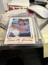 Susie Maxwell Berning HOFer Signed Pinnacle Golf Card