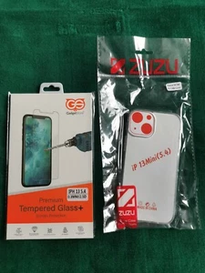 iPhone 13 Mini - Glatte klare Silikonhülle und Displayschutzfolie. KONVOLUT DEAL!! - Bild 1 von 1