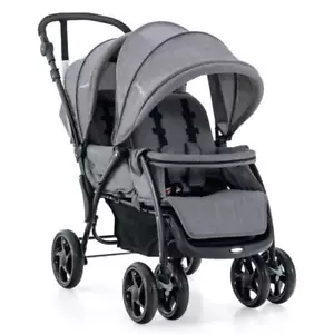 Double Tandem Infant Baby Toddler Child Folding Pusher Stroller Pram Seat Buggy - Picture 1 of 10
