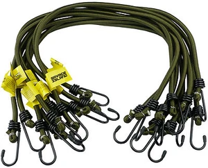 30 x Elasticated Bungees Cords Bungee Military Army Basha Straps 30" 18" 12" 8mm - Picture 1 of 1