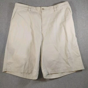Tommy Hilfiger Golf Bermuda Shorts Men Mid Rise Pockets Zip Fly Khaki Tan Sz 38 - Picture 1 of 6