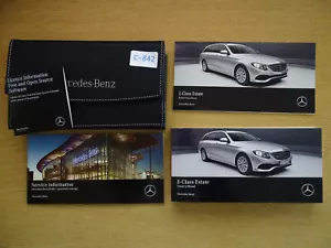 GENUINE MERCEDES-BENZ E-CLASS ESTATE S213 2016-2020 OWNERS MANUAL HANDBOOK C-842 - Picture 1 of 7