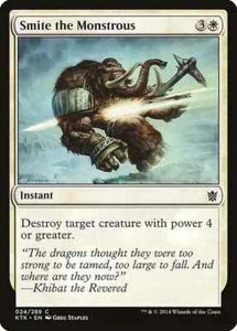 SMITE THE MONSTROUS X 4 N/M- KHANS OF TARKIR MAGIC THE GATHERING - Picture 1 of 1