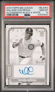 Topps Big League 2019 #BLA-WC Willson Contreras automático blanco y negro/25 - PSA 10 - Imagen 1 de 2