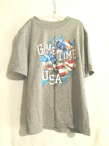 Size 8 Celebrate Boy Game Time USA Grey Shirt - Picture 1 of 4