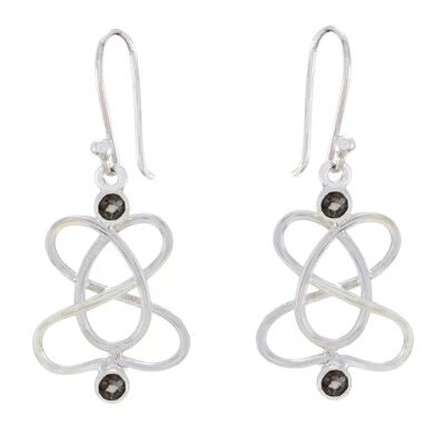 Smokey Whispers Sterling Silber Ohrringe mit Quarz Delights 925 Silber Ohrring - Bild 1 von 3