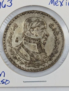 1963 Mexico Silver ( .100) Un Peso (F005) - Picture 1 of 2