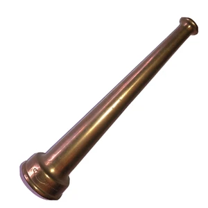 Vintage Solid Brass 1 7/8" ID AllenCo Firehose Nozzle 10" L Mancave Firefighter - Picture 1 of 7