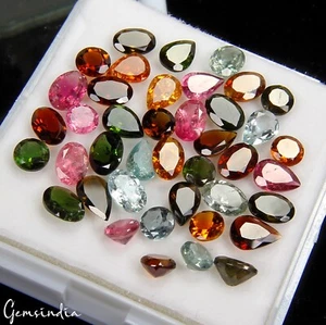 42 Pcs Natural Multi Tourmaline Top Grade 4-7mm Mix Cut Loose Gemstones 25.60 Ct - Picture 1 of 7