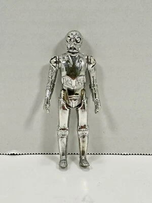 Figura de acción de colección Star Wars Death Star Droid 1978 plateada 3,75" de alto GMFGI Foto 1 de 4