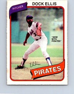 VINTAGE BASEBALL CARD O-PEE-CHEE 1980 PITTSBURGH PIRATES DOCK ELLIS  NO316 - Image 1 of 2