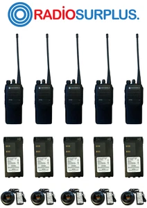 5 x Motorola HT750 UHF 16 channel Radio Sets AAH25RDC9AA3AN - with Free Clip! - Picture 1 of 7