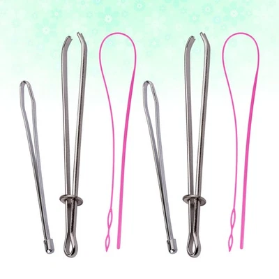  2 Set/6 Nadeln Einfädler Werkzeug Für Schnüre Praktisches Einfädelhilfe - Bild 1 von 4