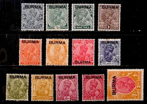 BURMA, BRITISH: 1937 CLASSIC ERA BRIEFMARKEN UNGEBRAUCHT CV 55 $ - Bild 1 von 1