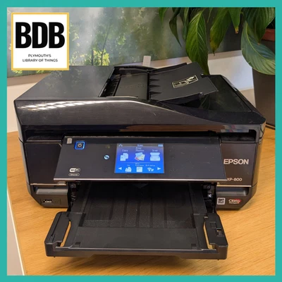 Epson Expression Premium XP-800 Small-in-One Printer + Ink, Cables, Manual - Image 1 of 4