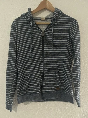 Sudadera con capucha de playa Roxy azul cremallera completa talla M Foto 1 de 4