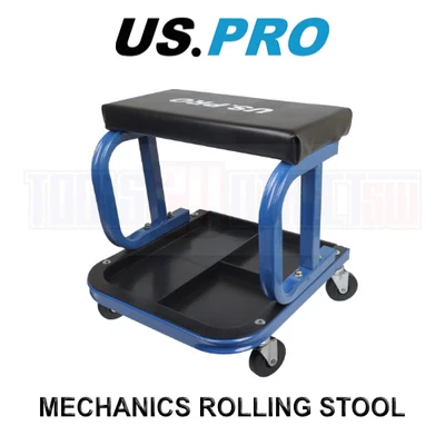 US PRO Tools Work Seat Garage Workshop Stool with Storage 5027 - Image 1 of 3