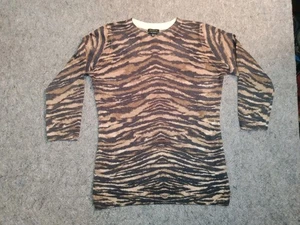 Talbots Petites Kaschmir Pullover Gr. S braun / schwarz Tiger Print 3/4 Arm - Bild 1 von 5