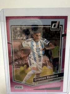 2023-24 Panini Donruss FIFA Cristian Romero Pink 44/99 - Picture 1 of 8