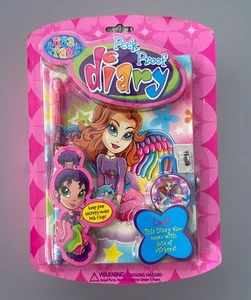 Diario vintage Lisa Frank Peek Proof angelo ragazza arcobaleno blu gattino - Foto 1 di 8