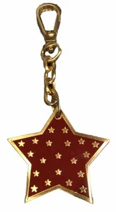 HARVEY’S California Antiguo Estrella Esmalte Rojo y Latón Color Metal Bolso Dije - Imagen 1 de 2