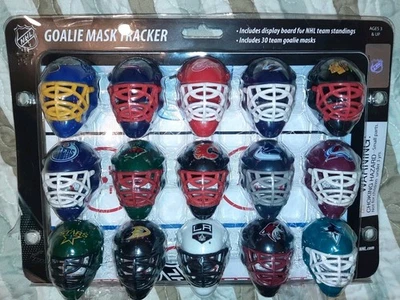Franklin NHL Ice Hockey Mini Goalie Mask Tracker  30 Team Helmets Sealed package - Image 1 of 3