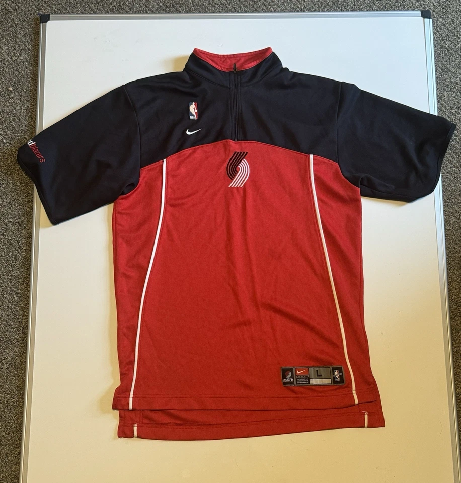 Camiseta deportiva de calentamiento Nike de baloncesto de la NBA Portland Trail Blazers para hombre talla L Y2K Foto 1 de 4