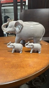 Target Gray Elephant Cookie Jar And Salt And Pepper Shakers - Picture 1 of 7