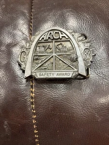 VINTAGE 1988 ARCH COAL MINER SAFETY AWARD BELT BUCKLE ST. LOUIS ARCH - Picture 1 of 5