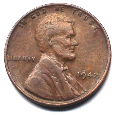 1942 Lincoln Wheat Penny No Mint Mark - Image 1 of 2