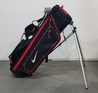 Nike Golf Tiger Woods Youth Carry Bag Kick Stand Kids Junior Red Black   - Image 1 of 4