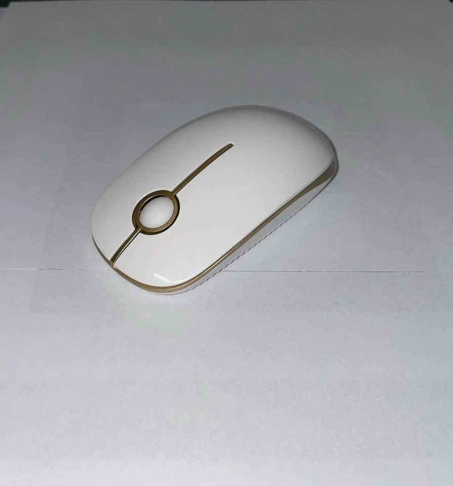Jelly Comb Wireless white gold Optical Mouse Slim Ambidextrous Laptop PC - Image 1 of 4