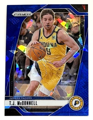 2024-25 PANINI T.J. MCCONNELL BLUE CRACKED ICE PRIZM /125 - Image 1 of 2