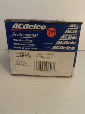 Bomba de agua motor ACDelco 252-778 94-05 GM Cadillac Saab Saturn 88926292 Foto 1 de 2