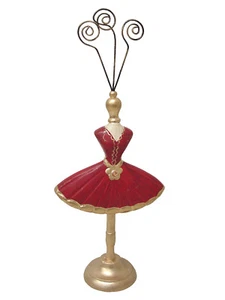 (27207) FIGURA MANIQUI PORTANOTAS CUELGA NOTAS JOYAS FOTOS PRECIOS ROJO - Picture 1 of 1