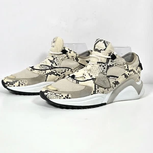 Zapatillas Mujer Philippe Modelo Python Eze 39 EE. UU. 8.5 Beige Gris Cuero Grueso - Imagen 1 de 9