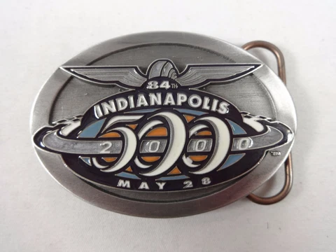 2000 Indianapolis 500 Belt Buckle Limited Edition 40 of 500 Pewter Montoya Cover