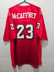 CHRISTIAN MCCAFFERY CUSTOM RED SAN FRAN 49ers SEWN FOOTBALL JERSEY SIZE 2XL - Picture 1 of 9