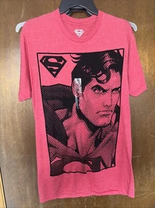 DC Comics Superman Gesicht rotes T-Shirt neu Etikett Medium - Bild 1 von 4